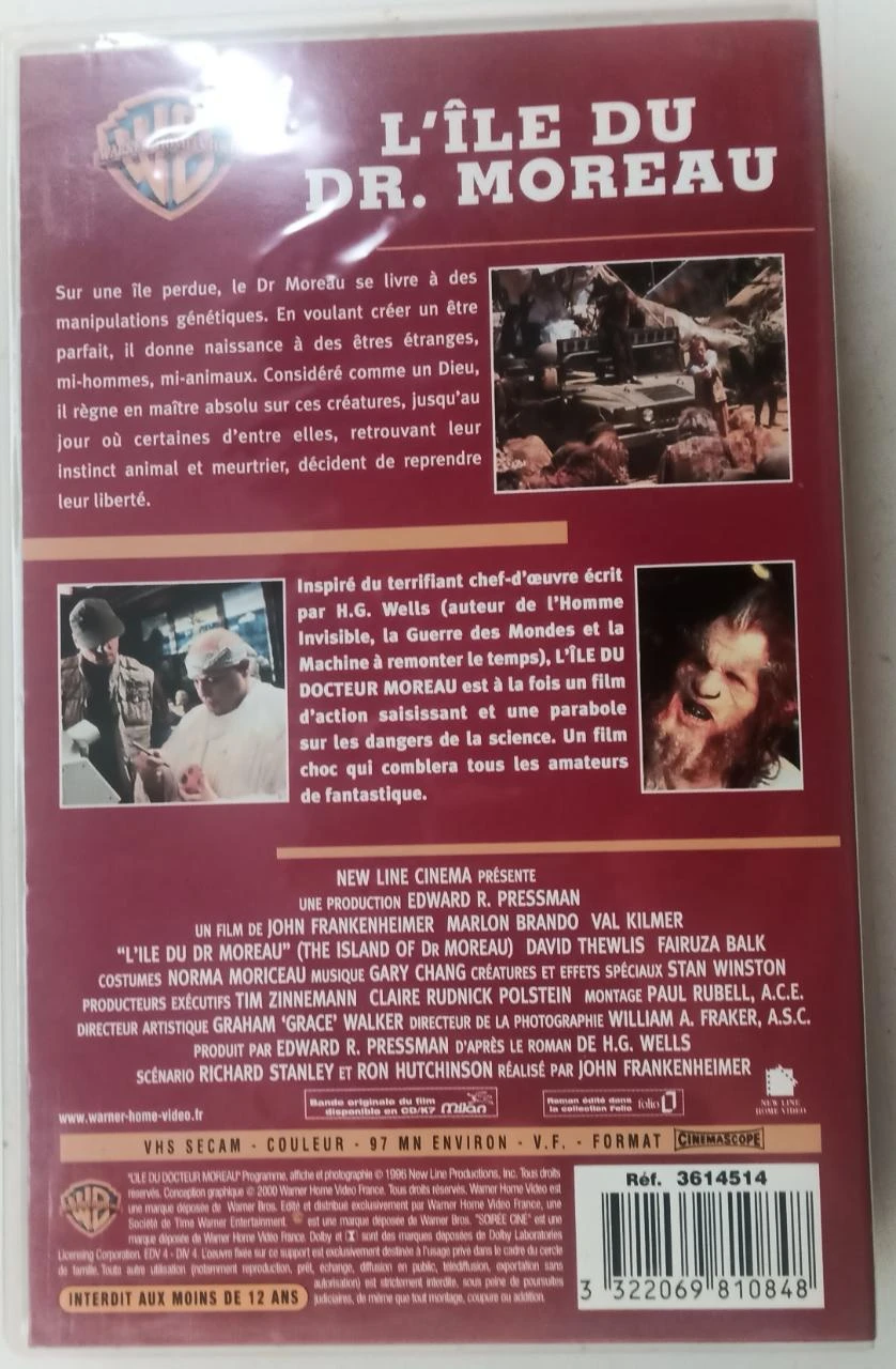 VHS Het eiland van dokter Moreau – Marlon Brando, Val Kilmer – photo 4